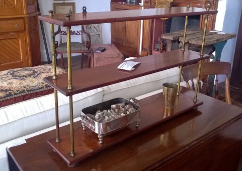 Campaign bookshelves in mahogany c. 1840