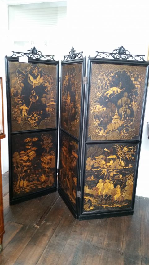Regency three fold Chinoiserie Screen