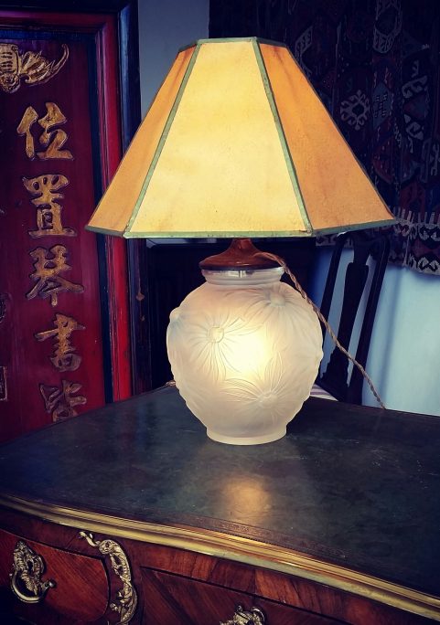Etling of Paris sunflower lamp c. 1920