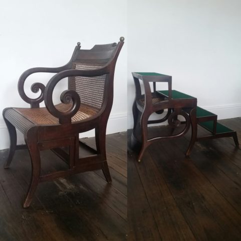 Metamorphic library chair c.1820
