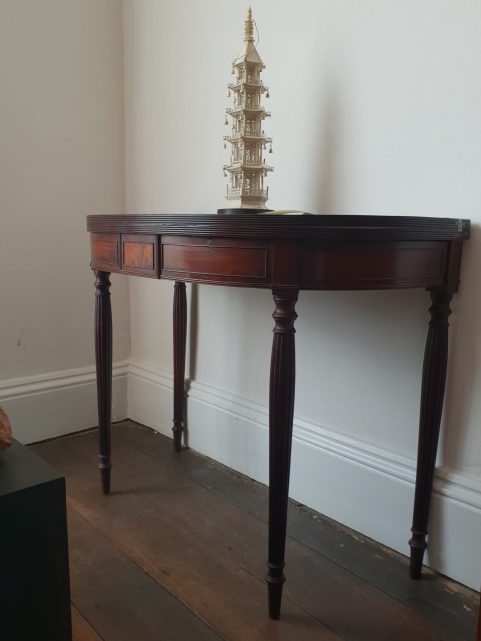English Regency mahogany tea table c 1810