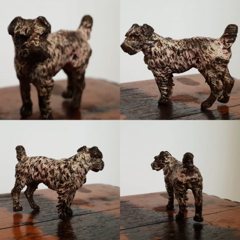 Viennese cold painted bronze terrier c 1890