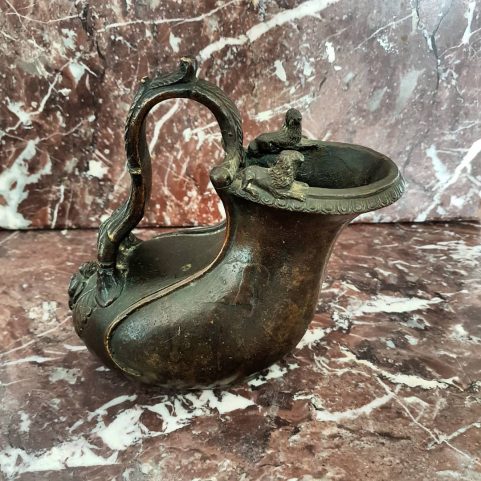 Bronze Grand Tour ‘askos’ wine vessel c 1830.