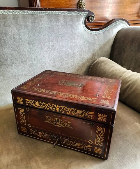 Regency rosewood jewel case c 1820