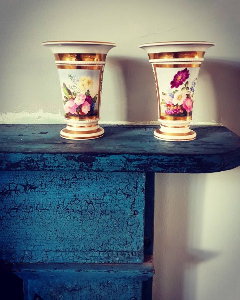 Pair of Regency spill vases c 1810