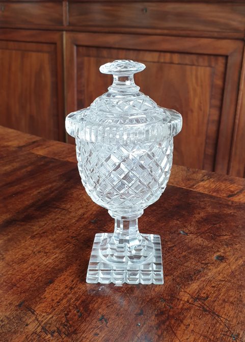 Irish Regency lidded vase c 1820