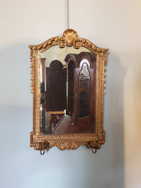 Pair of Georgian revival sconce mirrors c 1870