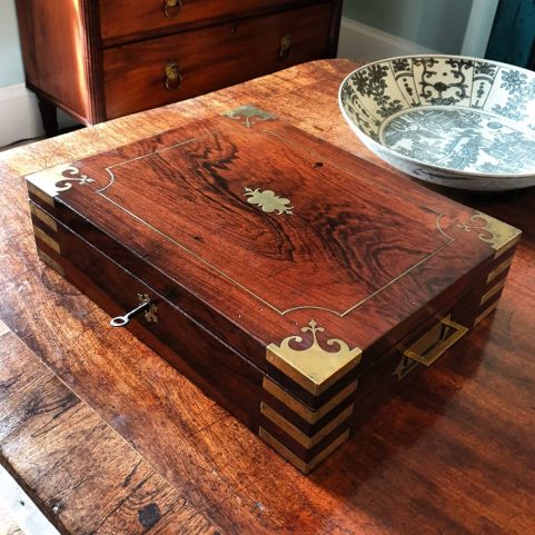 Regency campaign shell box c 1815