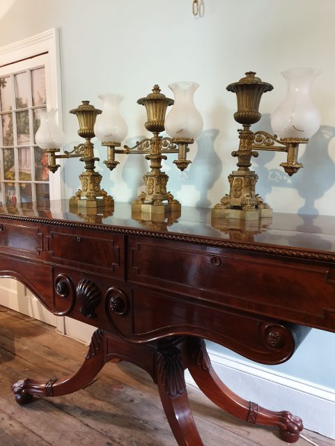 Suite of Argand lamps c 1835