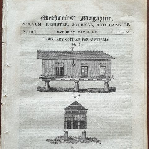 Australian Portable House specifications 1832