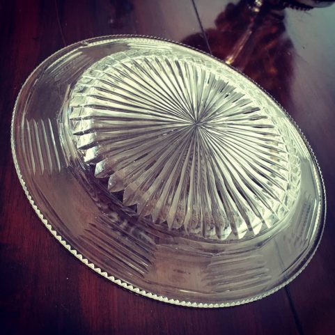 Set of 9 Regency cut glass ice plates c 1815