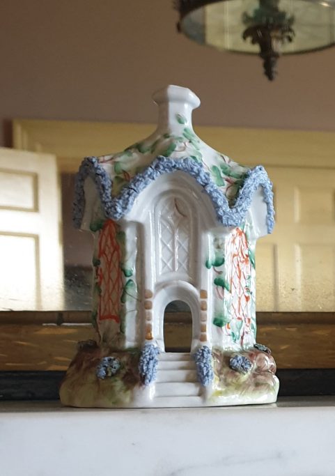 Staffordshire pottery Gothick pastille burner c 1830