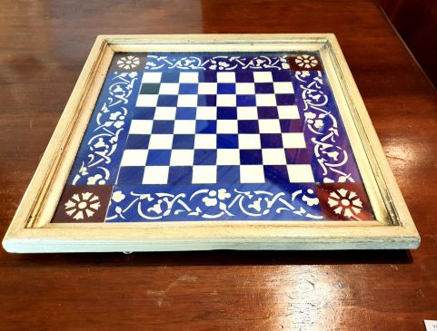 Glass chessboard c 1880