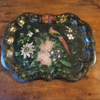 Early Victorian painted Tin Tray c1840