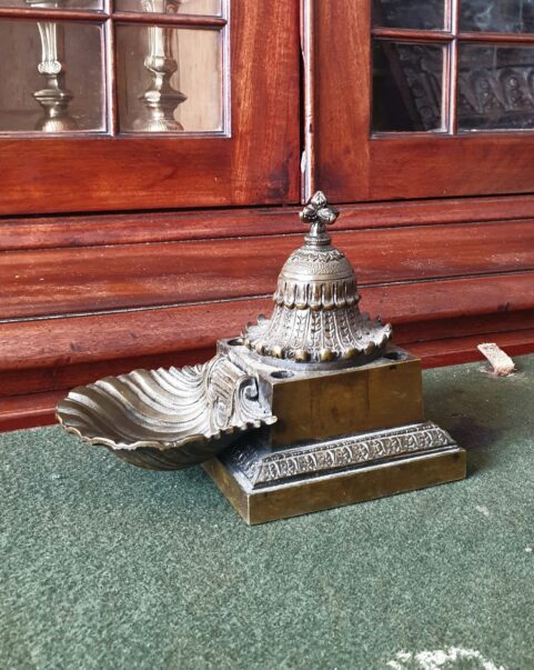 Regency Bronze NeoClassical Inkwell c 1825