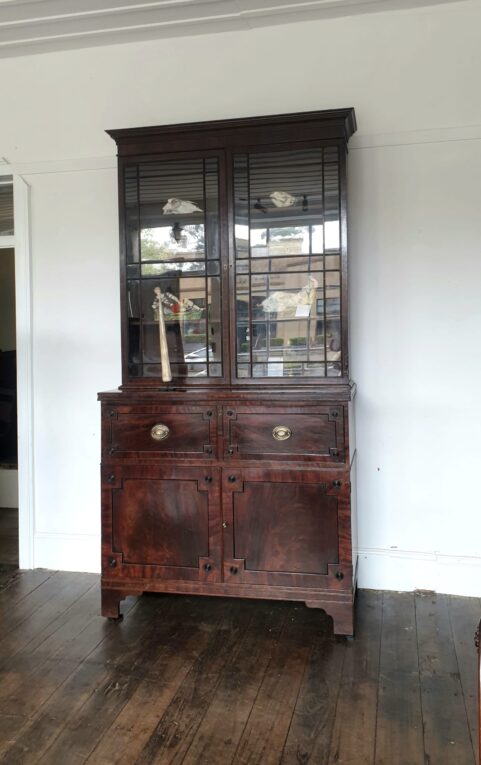 Regency Mahogany Secretaire Bookcase c1810