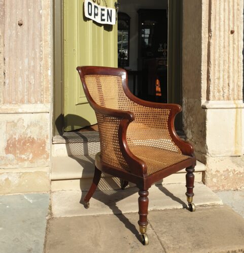 William IV Mahogany Bergere Chair c 1830