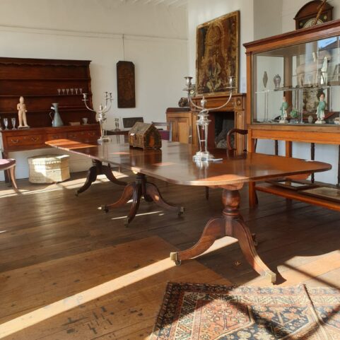 Scottish Regency Triple Pillar and Claw Table c1815