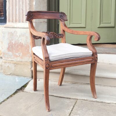 Anglo Indian Regency Elbow chair c1830