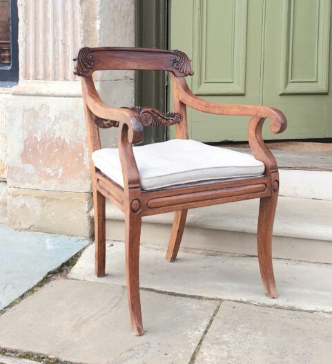 Anglo Indian Regency Elbow chair c1830