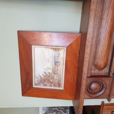 Watercolour House Portrait in Huonpine Frame c1898