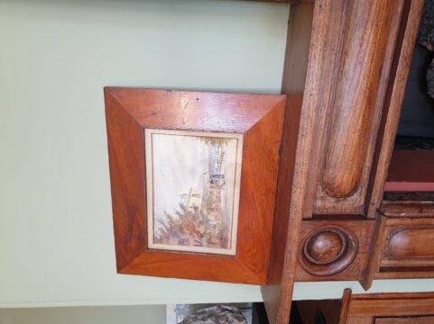 Watercolour House Portrait in Huonpine Frame c1898