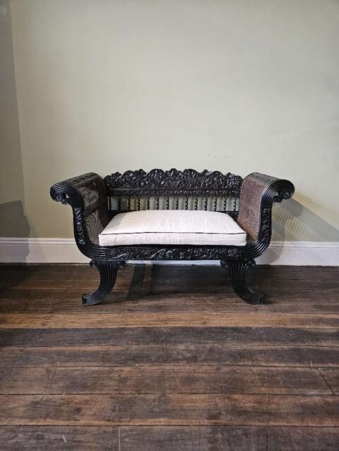 Anglo Ceylonese Ebony Sofa c1830