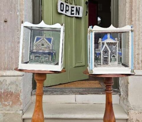 Pair of Australian  Villa  Dioramas c1880