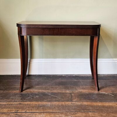 Regency sabre leg card table c1810