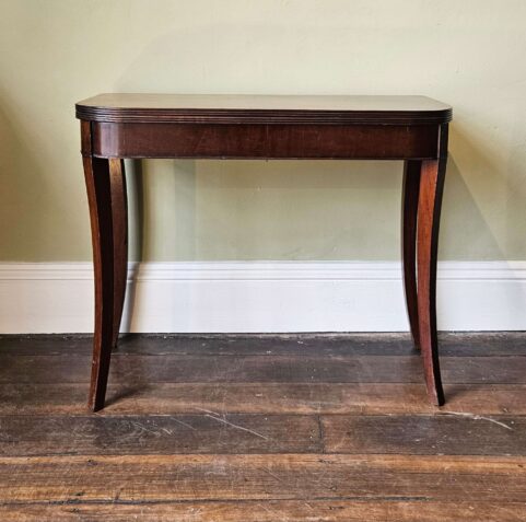 Regency sabre leg card table c1810