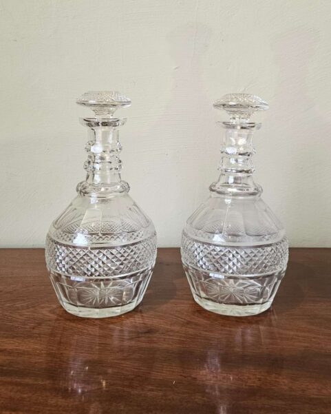 Pair of Irish Regency decanters c1815