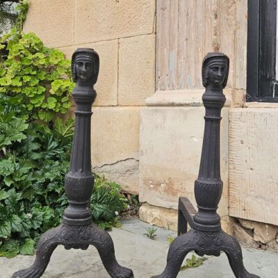 Pair of Egyptian Regency Fire Dogs c1825