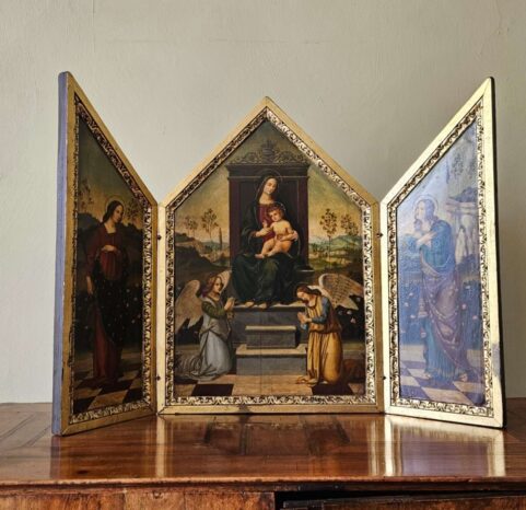 Renaissance Revival Triptych c 1860