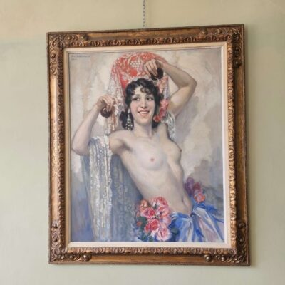 A Spanish  Dancer in a Mantilla by Philippe Swyncop 1943