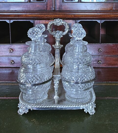 Regency Four Bottle Decanter Cruet c1820