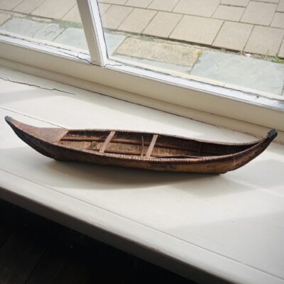 Model Of An Inuit Canoe With Oars c1910