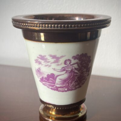 Regency Lustre Ware ‘Hope’ & ‘Faith’ Flower Vase c1820
