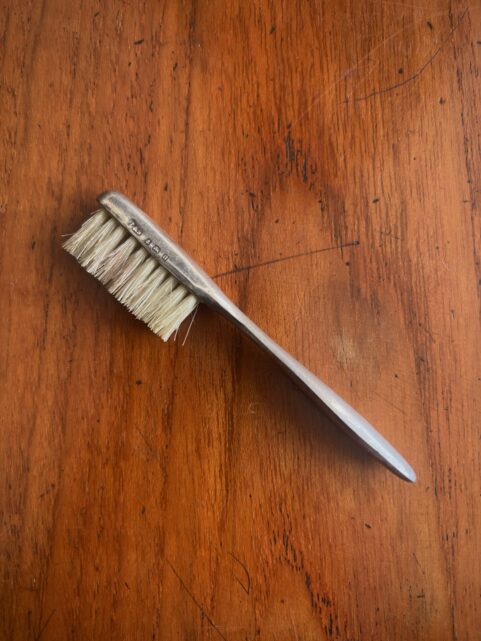 Rare Edwardian Silver Toothbrush c1912