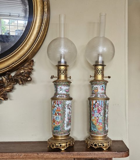Pair of Moderator Lamps Paris c1845