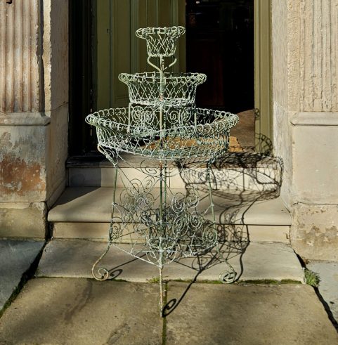 Victorian Wire Work Circular Plant Stand c1870