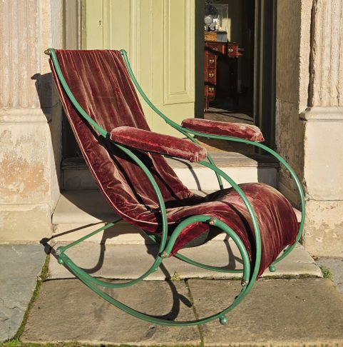 RW Winfield Campaign Rocking Chair c1845
